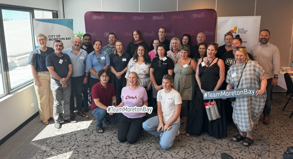 Venue owners posing for the camera after completing the City of Moreton Bay council funded program with Crunch